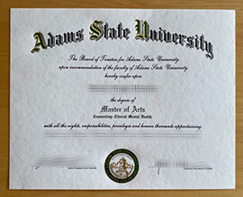 Obtain Adams State University fake diploma.