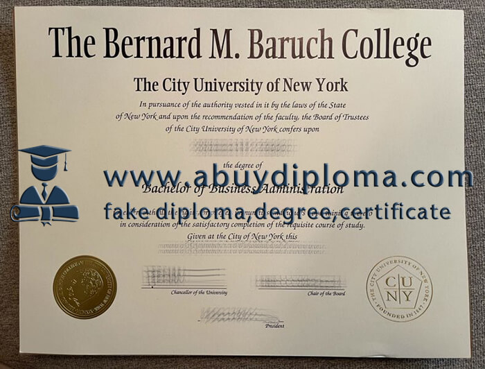Buy Baruch College fake diploma online.