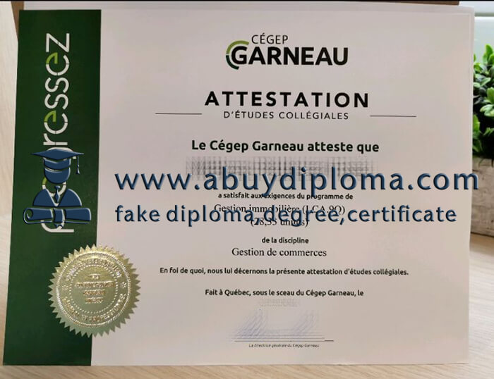 Buy Cégep Garneau fake diploma online.