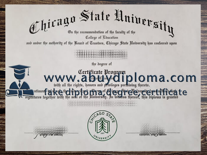 Get Chicago State University fake diploma, Fake CSU degree online.