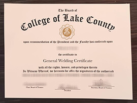 Obtain College of Lake County fake diploma.
