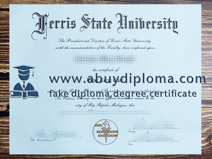 Buy Ferris State University fake diploma online, Fake FSU degree.