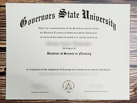 Fake Governors State University diploma online.