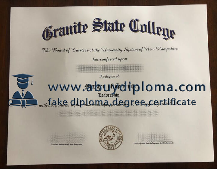 Buy Granite State College fake diploma online.