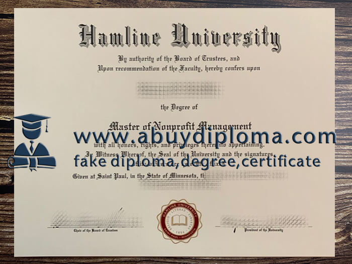 Buy Hamline University fake diploma online.