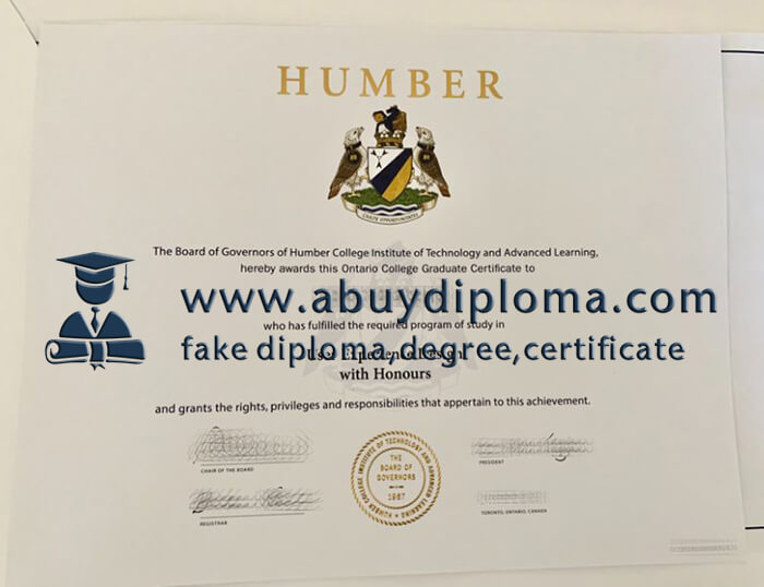 Buy Humber College fake diploma online.
