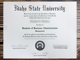 Order Idaho State University fake diploma online.