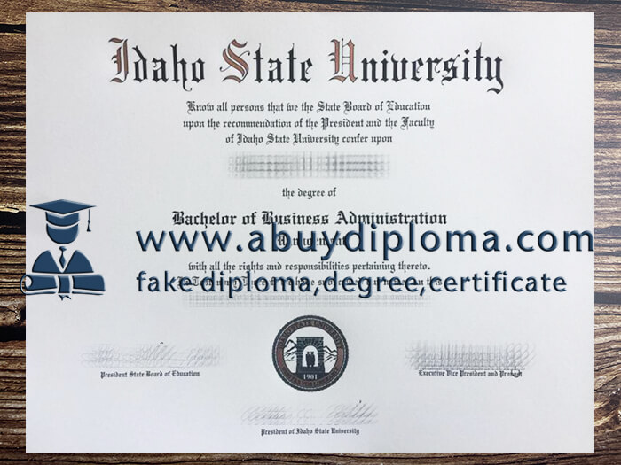 Buy Idaho State University fake diploma, Fake Idaho State University degree.