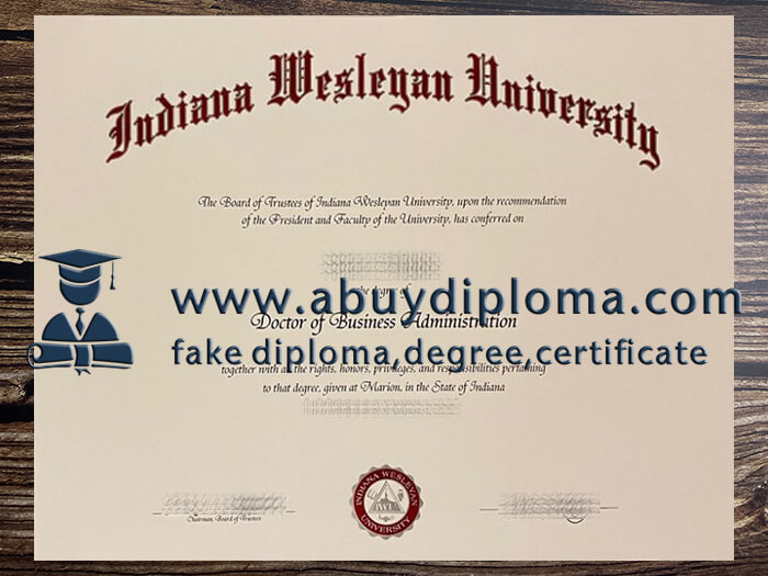 Buy Indiana Wesleyan University fake diploma, Fake IWU degree.
