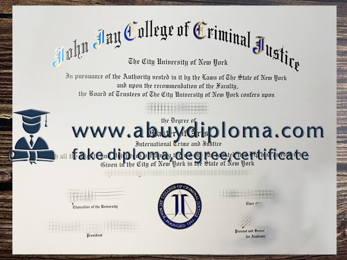 Buy John Jay College of Criminal Justice fake diploma online.