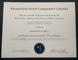 Order Kalamazoo Valley Community College fake diploma.