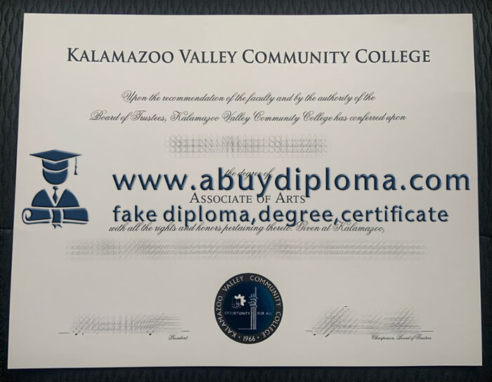 Buy Kalamazoo Valley Community College fake diploma, Fake KVCC degree.