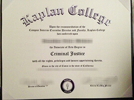 Fake Kaplan College diploma online.