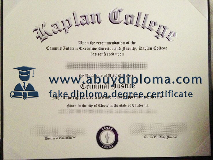 Buy Kaplan College fake diploma online.