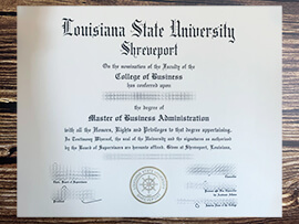 Obtain Louisiana State University Shreveport fake diploma.