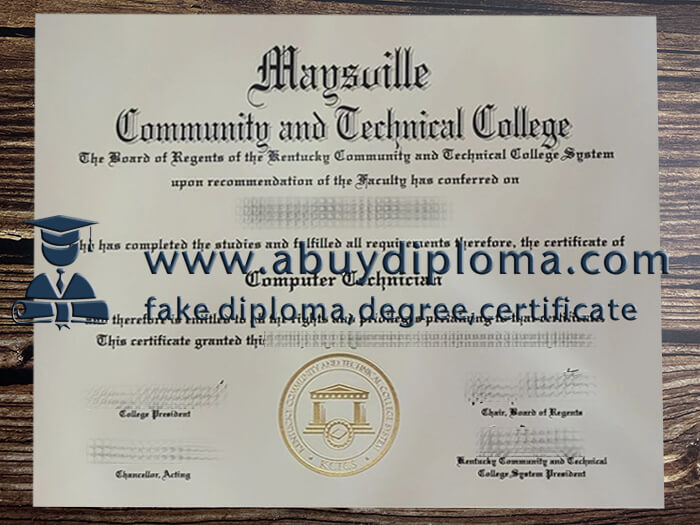 Buy Maysville Community and Technical College fake diploma online.