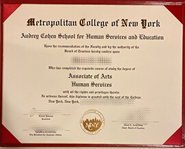 Get Metropolitan College of New York fake diploma.