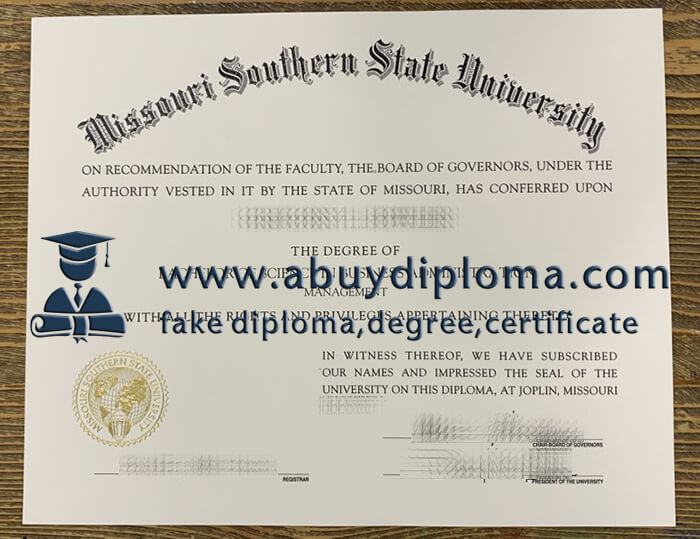 Buy Missouri Southern State University fake diploma.