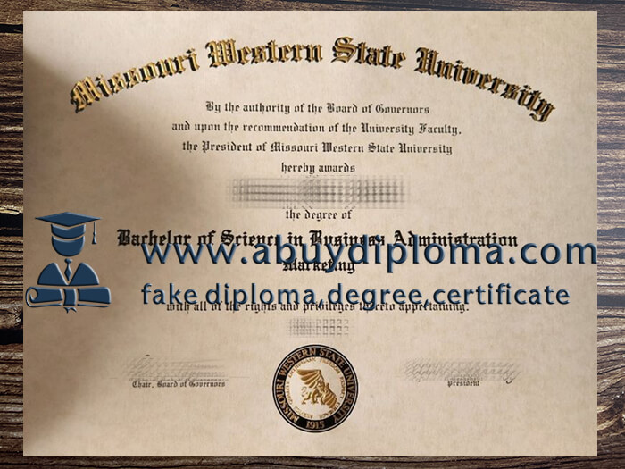 Buy Missouri Western State University fake diploma.