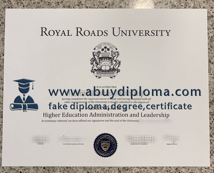 Buy Royal Roads University fake diploma, Fake RRU degree online.