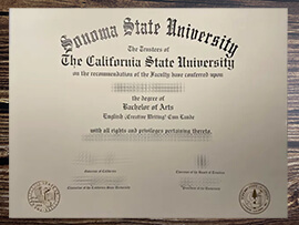 Get Sonoma State University fake diploma.