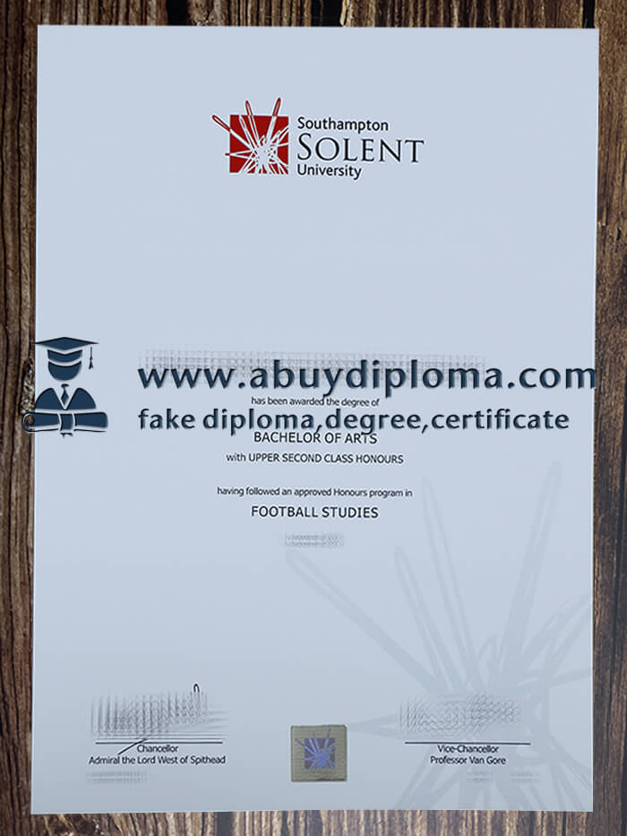Buy Southampton Solent University fake diploma online.