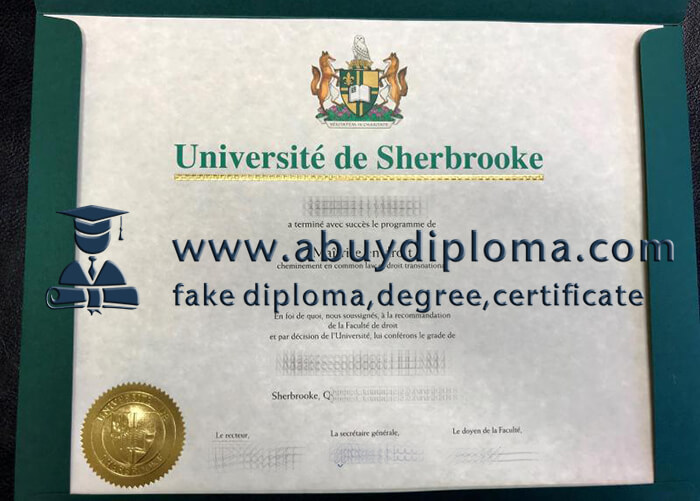 Buy Université de Sherbrooke fake diploma online.