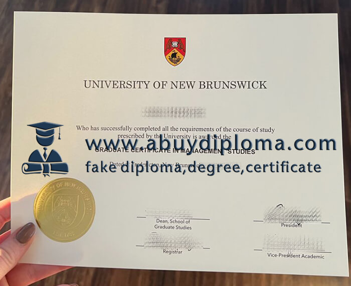 Buy University of New Brunswick fake diploma online.