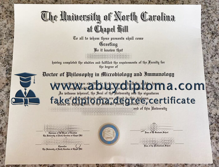 Buy University of North Carolina at Chapel Hill fake diploma.