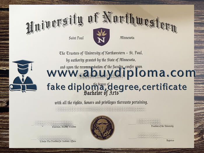 Get University of Northwestern fake diploma online.