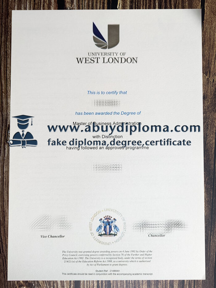 Buy University of West London fake diploma. Make WUL degree.