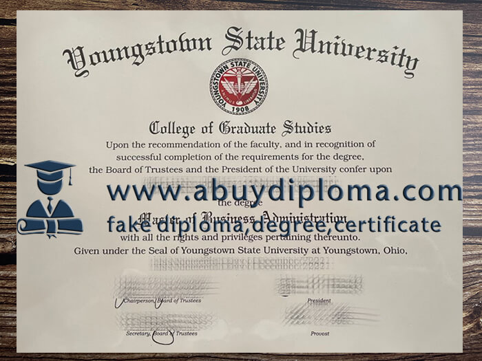 Buy Youngstown State University fake diploma.