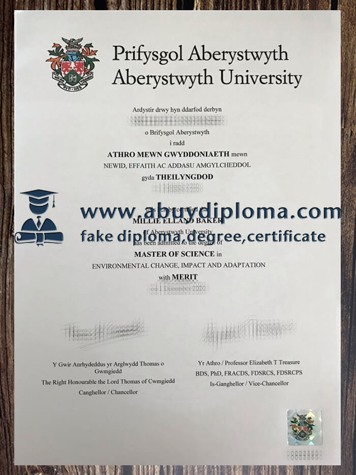 Buy Aberystwyth University fake diploma online.