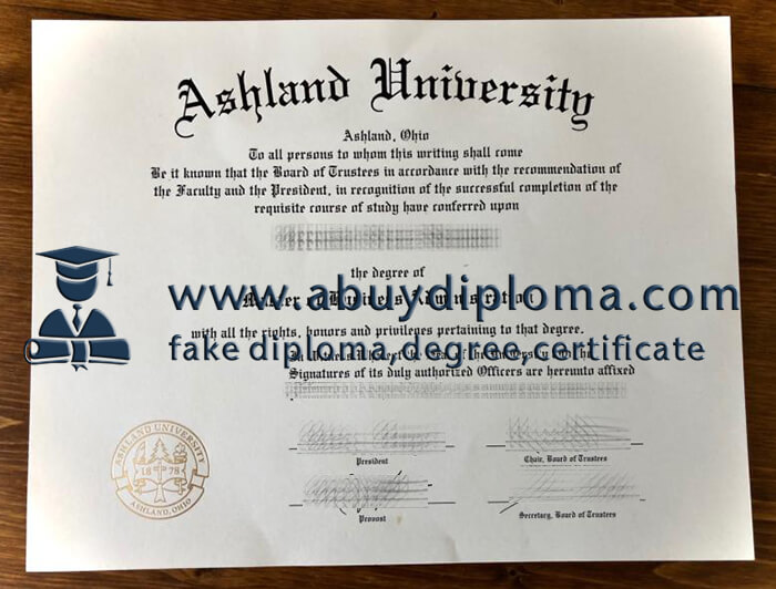 Buy Ashland University fake diploma.