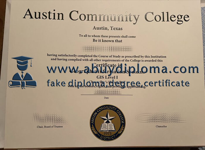 Buy Austin Community College fake diploma. Fake ACC degree online.