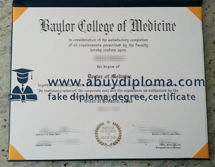 Buy Baylor College of Medicine fake diploma, Fake BCM degree.