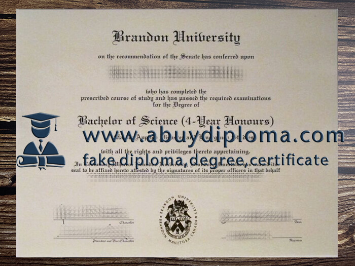 Buy Brandon University fake diploma.