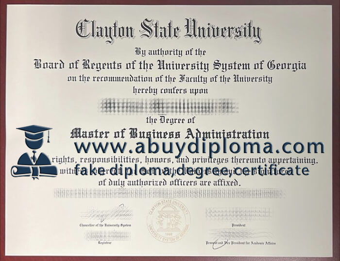 Buy Clayton State University fake diploma.