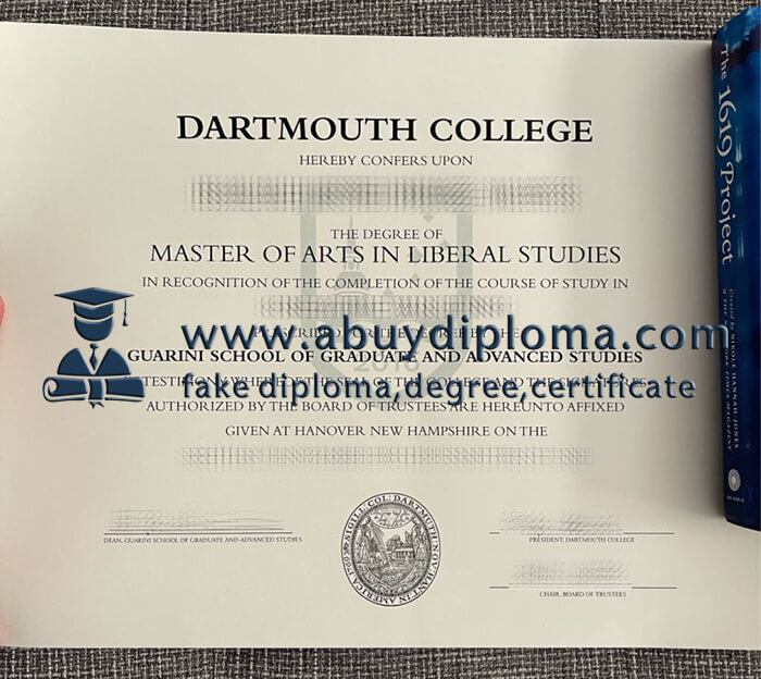 Buy Dartmouth College fake diploma.