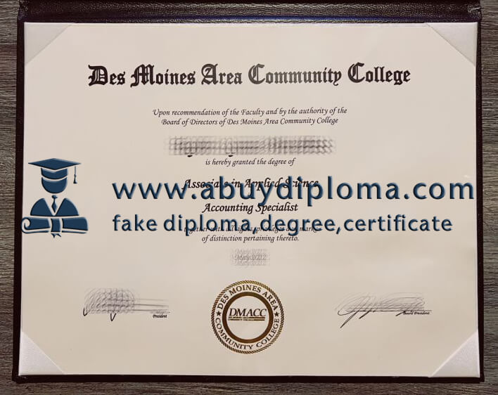 Buy Des Moines Area Community College fake diploma.
