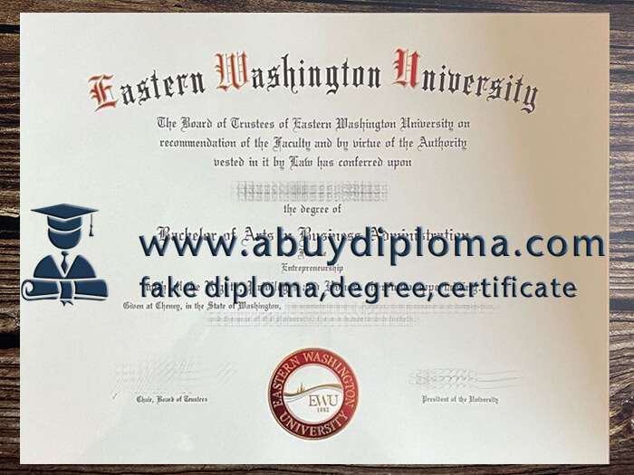 Buy Eastern Washington University fake diploma, Fake EWU degree.