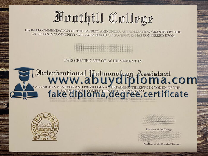 Get Foothill College fake diploma online.