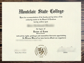 Order Montclair State College fake diploma online.