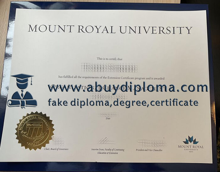 Buy Mount Royal University fake diploma online.