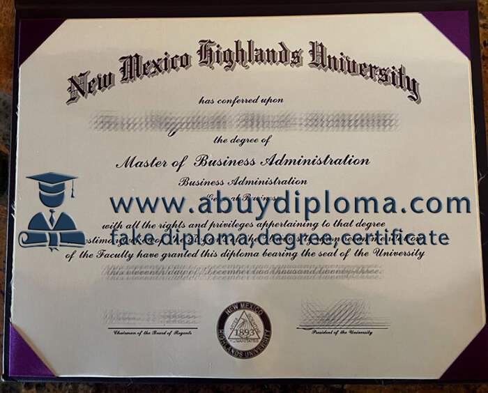 Buy New Mexico Highlands University fake diploma.