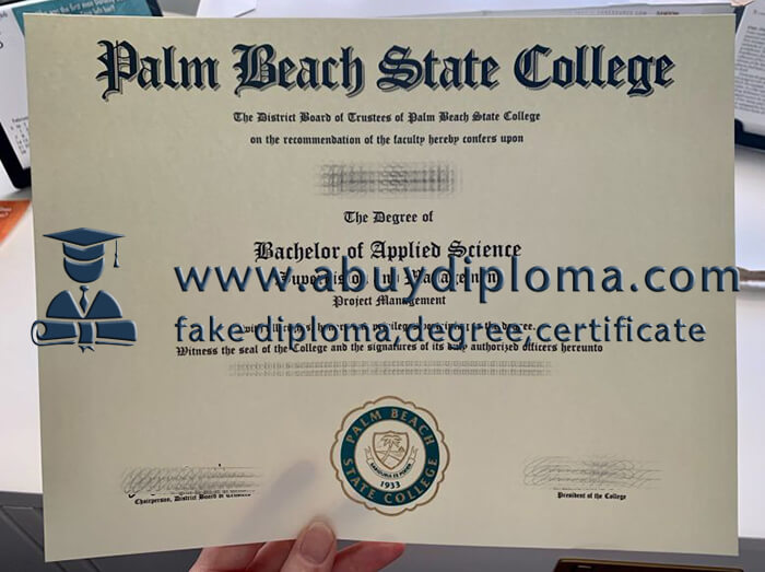 Buy Palm Beach State College fake diploma online.