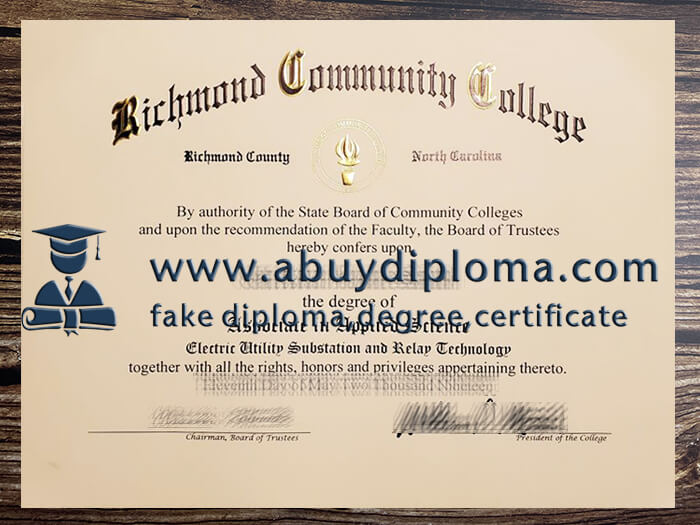 Buy Richmond Community College fake diploma.