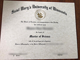 Get Saint Mary's University of Minnesota fake diploma.