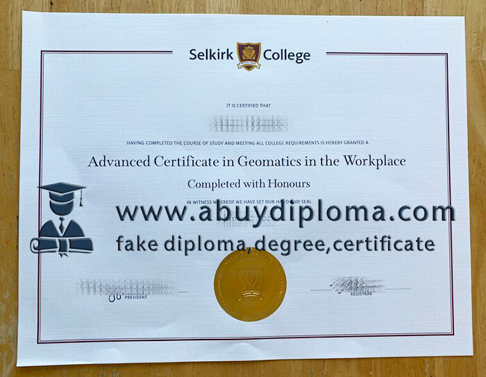 Buy Selkirk College fake diploma online.