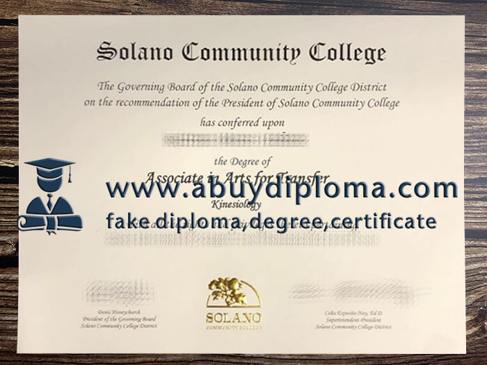 Buy Solano Community College fake diploma, Fake SCC degree online.